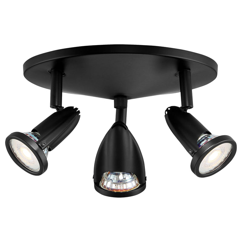 Cobra 3-Light LED Semi-Flush Mount in Black