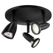 Cobra 3-Light LED Semi-Flush Mount in Black