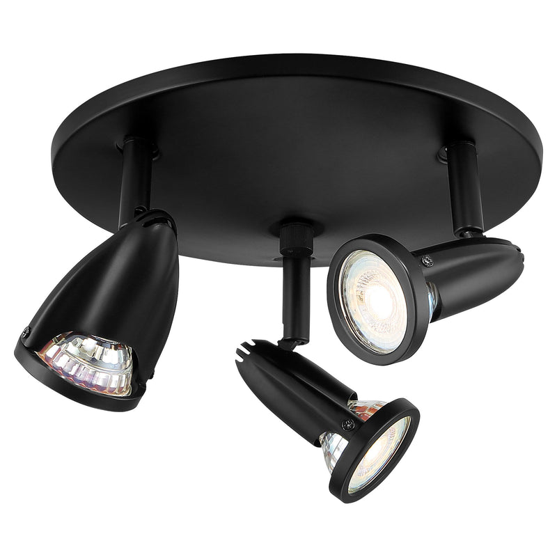 Cobra 3-Light LED Semi-Flush Mount in Black