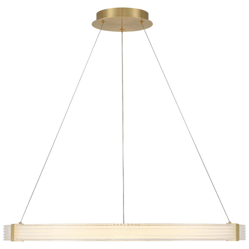 Panache LED Pendant in Antique Brushed Brass