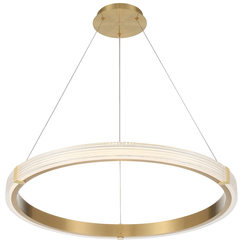 Panache LED Pendant in Antique Brushed Brass