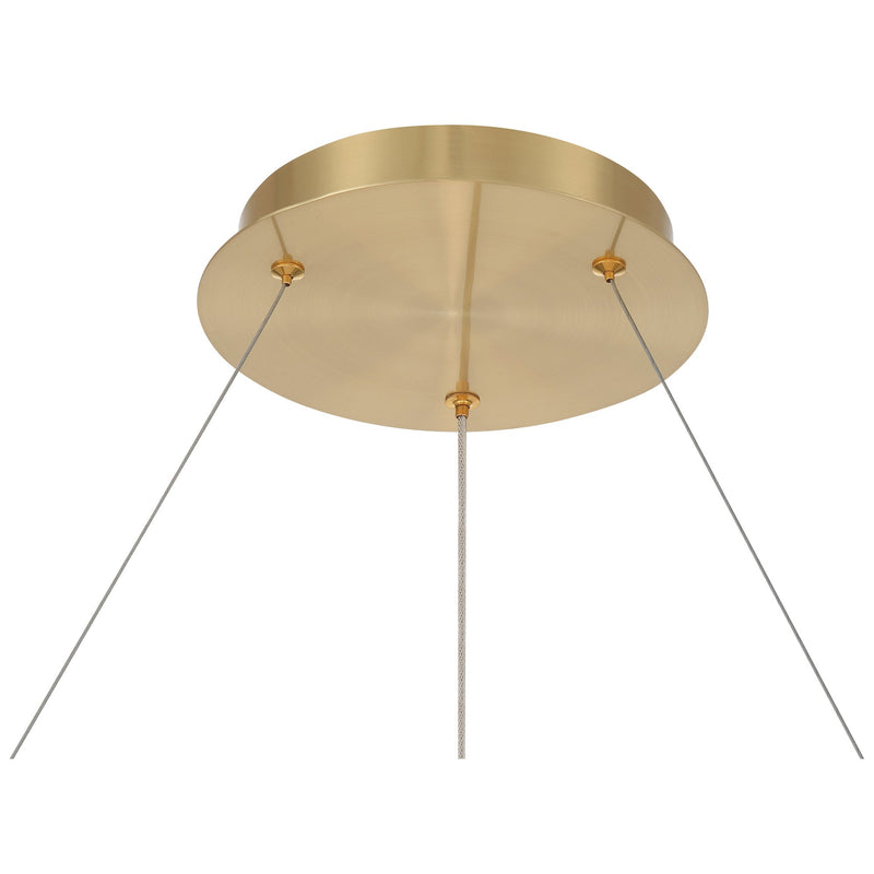 Panache LED Pendant in Antique Brushed Brass