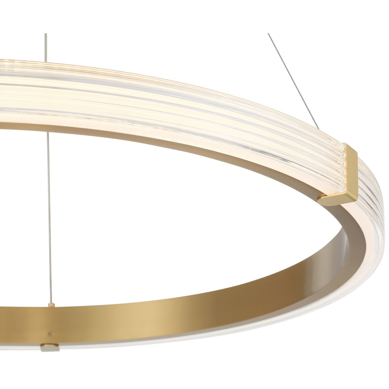 Panache LED Pendant in Antique Brushed Brass