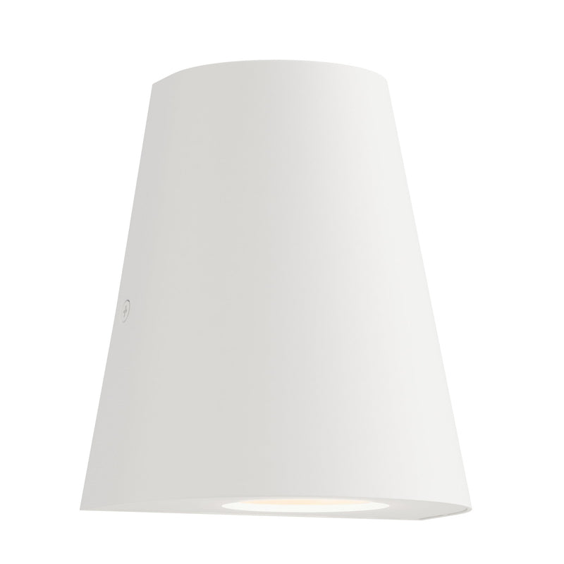 Taper Mini LED Outdoor Wall Sconce in White