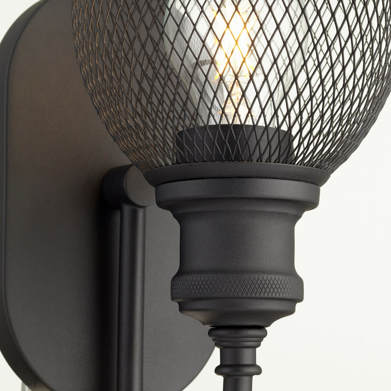 Omni 1 Light Wall Sconce in Textured Black