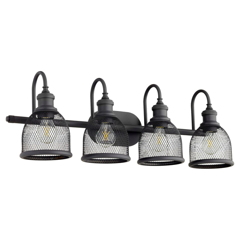 Omni 4 Light Vanity in Textured Black