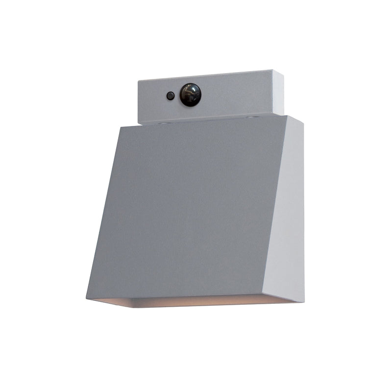 Pathfinder LED Outdoor Wall Sconce with Motion Sensor in Silver