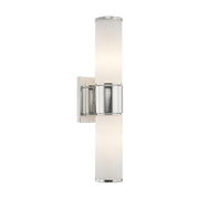 Weston 2-Light Linear ADA Bath Vanity Light in Polished Nickel