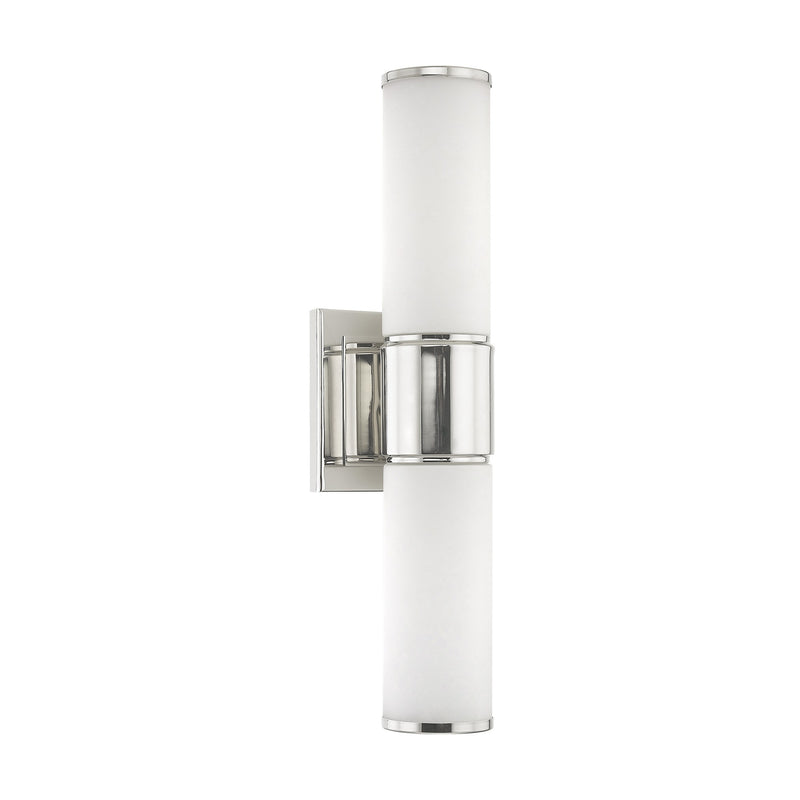 Weston 2-Light Linear ADA Bath Vanity Light in Polished Nickel