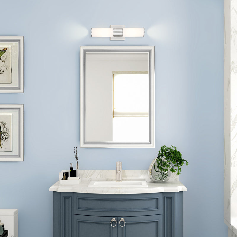 Weston 2-Light Linear ADA Bath Vanity Light in Brushed Nickel