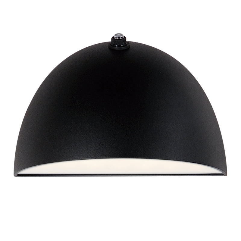 Pathfinder 7" LED Outdoor Wall Sconce with Photocell in Black