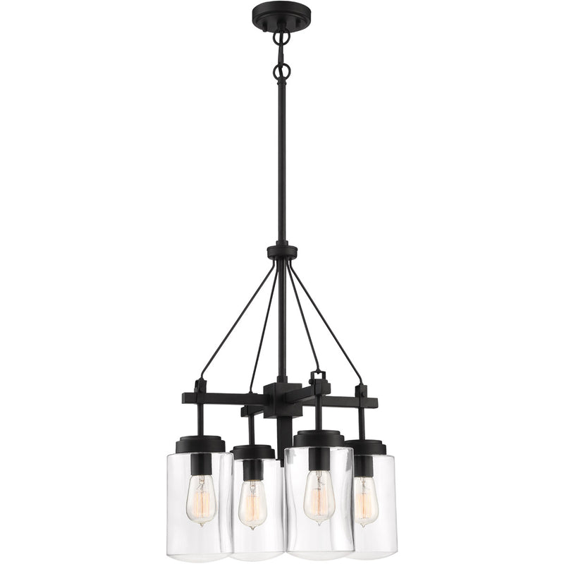 Crosspoint 4 Light 18.25" Outdoor Chandelier Espresso in Espresso