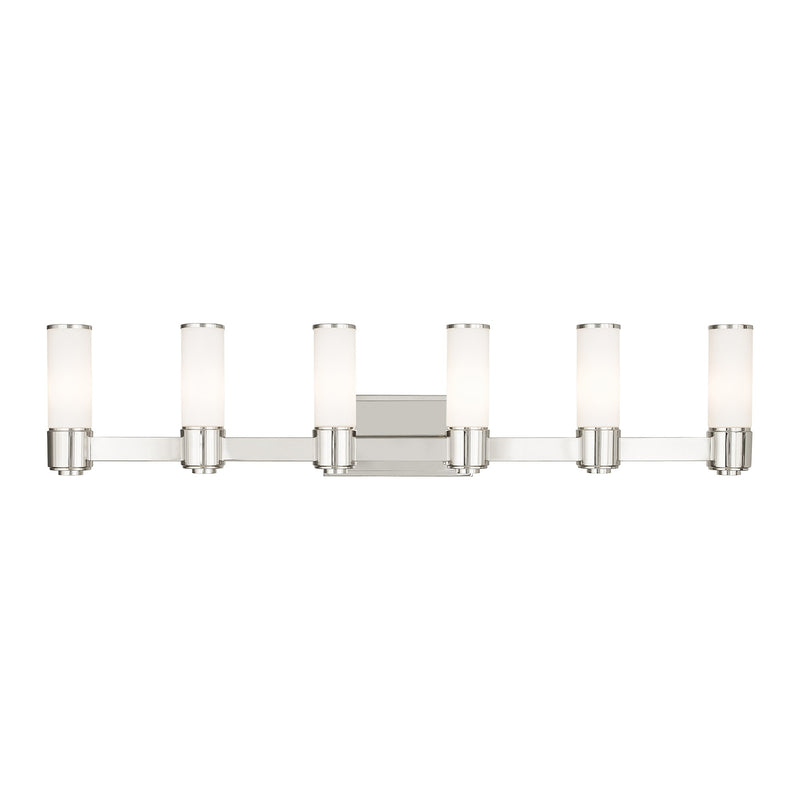Weston 6-Light ADA Bath Vanity Light in Polished Nickel
