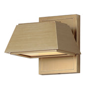Mansard LED Outdoor Wall Sconce in Antique Brass