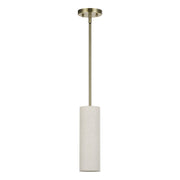Meridian Cylinder Mini Pendant in Antique Brass