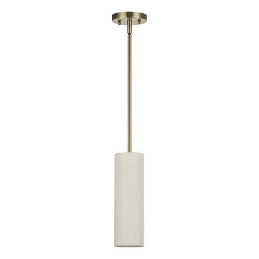 Meridian Cylinder Mini Pendant in Antique Brass
