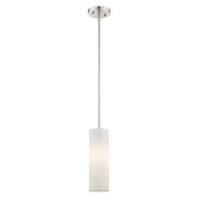 Meridian Cylinder Mini Pendant in Brushed Nickel