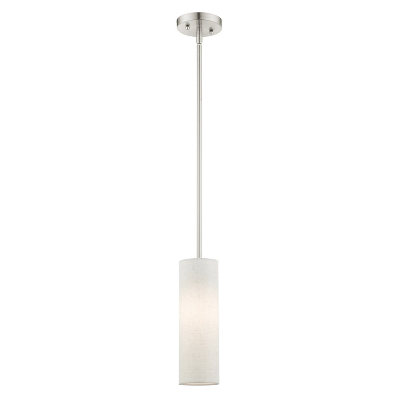 Meridian Cylinder Mini Pendant in Brushed Nickel