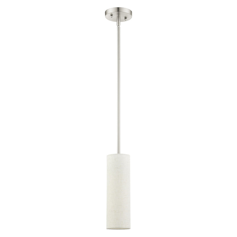 Meridian Cylinder Mini Pendant in Brushed Nickel