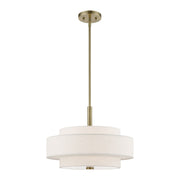 Monroe 4-Light 18" Drum Pendant in Antique Brass