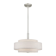 Monroe 4-Light 18" Drum Pendant in Brushed Nickel