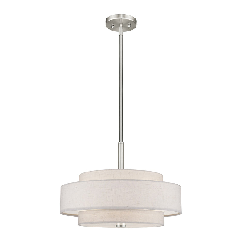 Monroe 4-Light 18" Drum Pendant in Brushed Nickel