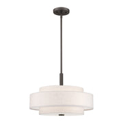 Monroe 4-Light 18" Drum Pendant in English Bronze