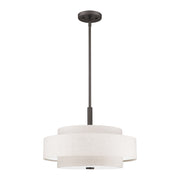 Monroe 4-Light 18" Drum Pendant in English Bronze