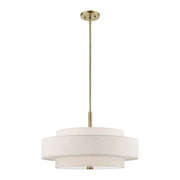 Monroe 5-Light 24" Drum Pendant in Antique Brass
