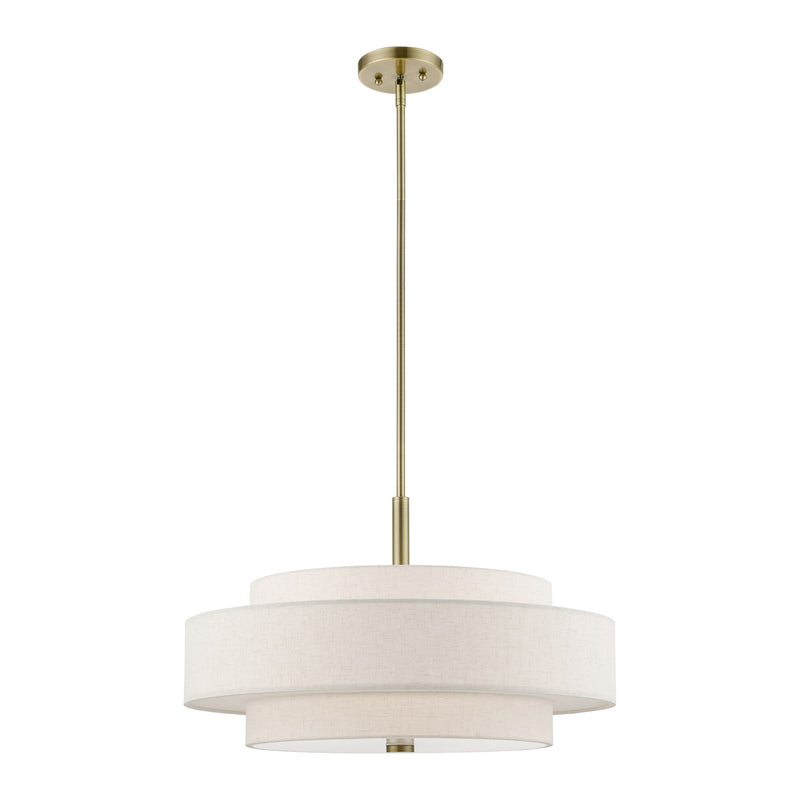 Monroe 5-Light 24" Drum Pendant in Antique Brass
