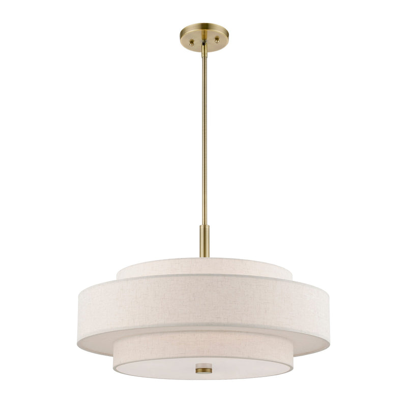 Monroe 5-Light 24" Drum Pendant in Antique Brass