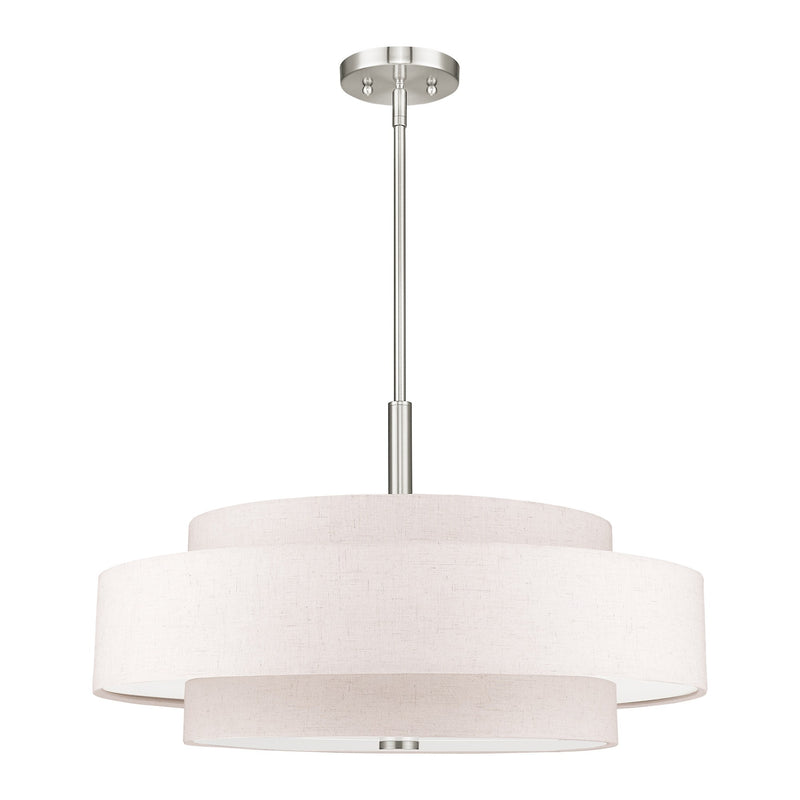 Monroe 5-Light 24" Drum Pendant in Brushed Nickel
