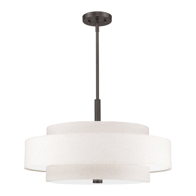 Monroe 5-Light 24" Drum Pendant in English Bronze