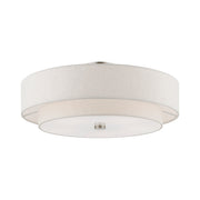 Meridian 5-Light 22" x 9.5" Semi-Flush Mount in Brushed Nickel