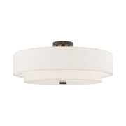 Meridian 5-Light 22" x 9.5" Semi-Flush Mount in English Bronze