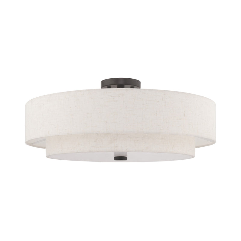 Meridian 5-Light 22" x 9.5" Semi-Flush Mount in English Bronze