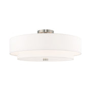 Meridian 5-Light 22" x 9.5" Semi-Flush Mount in Brushed Nickel