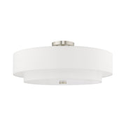 Meridian 5-Light 22" x 9.5" Semi-Flush Mount in Brushed Nickel