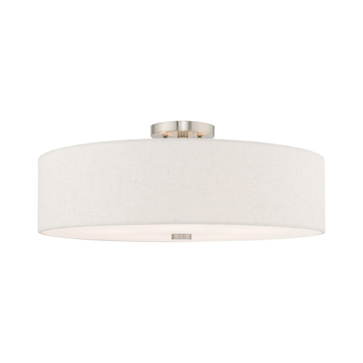 Meridian 5-Light 22" x 9" Semi-Flush Mount in Brushed Nickel