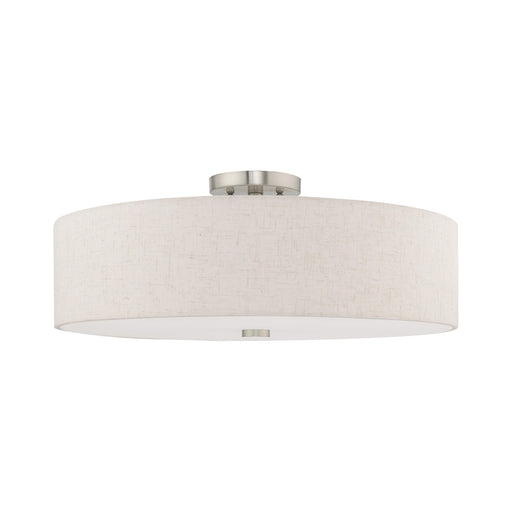 Meridian 5-Light 22" x 9" Semi-Flush Mount in Brushed Nickel