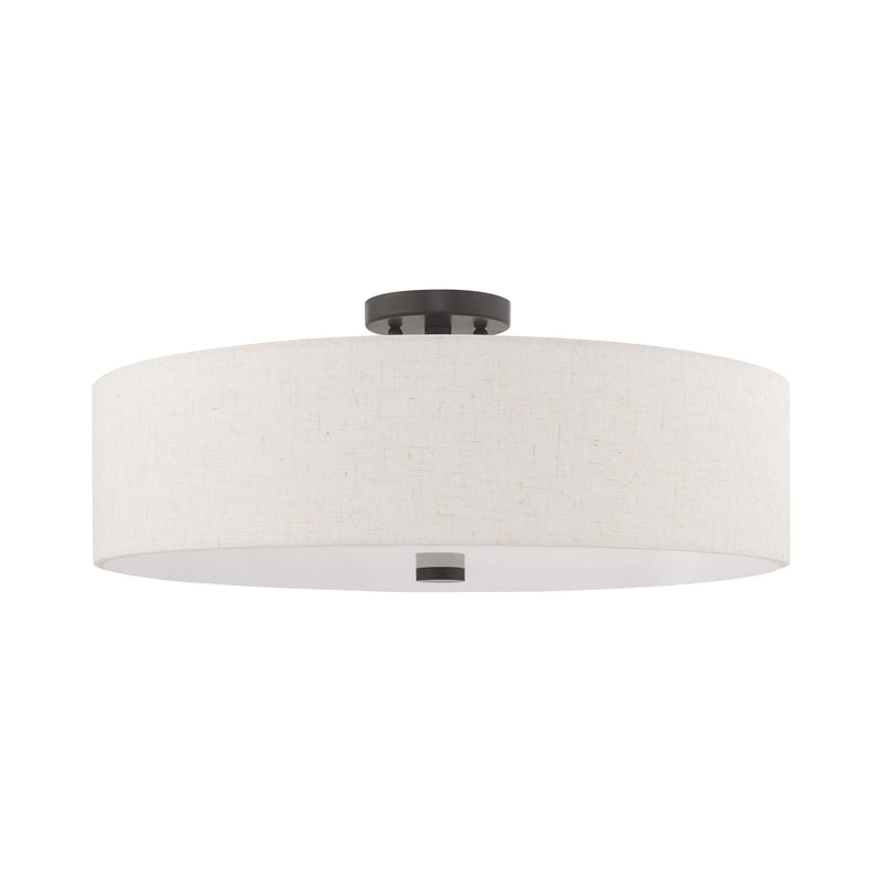 Meridian 5-Light 22" x 9" Semi-Flush Mount in English Bronze