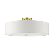 Meridian 5-Light 22" x 9" Semi-Flush Mount in Satin Brass