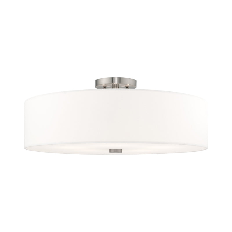 Meridian 5-Light 22" x 9" Semi-Flush Mount in Brushed Nickel