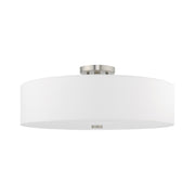 Meridian 5-Light 22" x 9" Semi-Flush Mount in Brushed Nickel