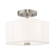 Chelsea 2-Light Semi-Flush Mount in Brushed Nickel
