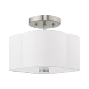 Chelsea 2-Light Semi-Flush Mount in Brushed Nickel