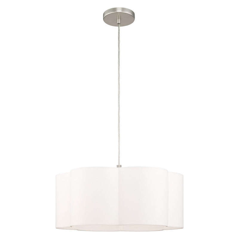 Chelsea Drum Pendant in Brushed Nickel