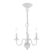 Windsor 3-Light Mini Chandelier in Antique White