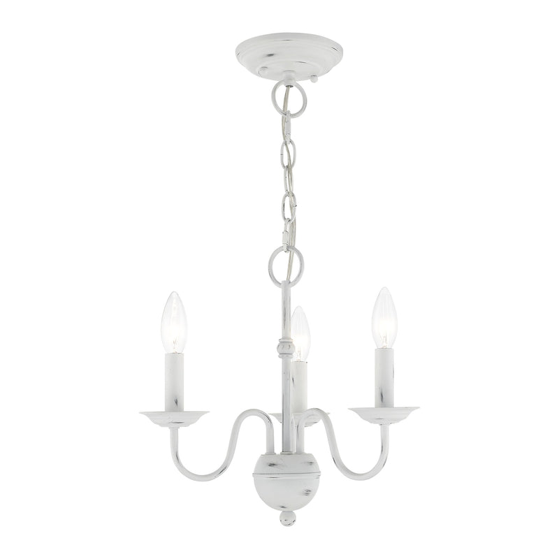 Windsor 3-Light Mini Chandelier in Antique White