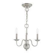 Windsor 3-Light Mini Chandelier in Brushed Nickel